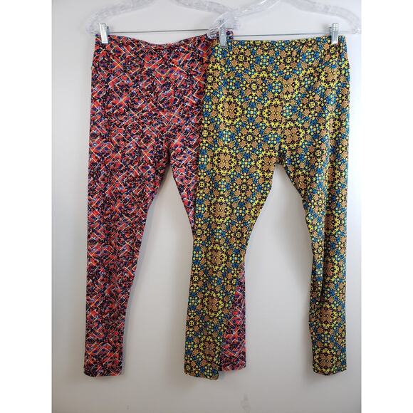 (S5) Y2K Lularoe TC Womens Leggings Tall Curvy Fairy Festival Casual Lot of 2 - Picture 1 of 6